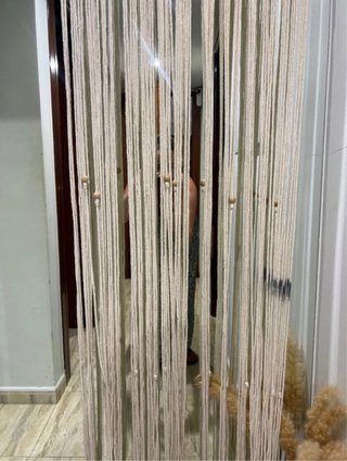 Cortina Macramé Beige