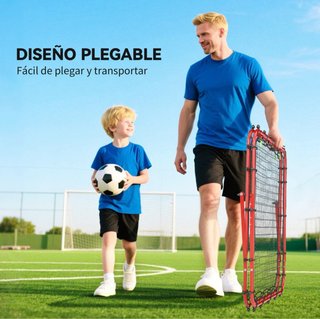 Red de rebote plegable roja