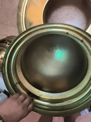 Brasero grande de latón o bronce