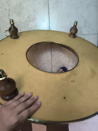 Brasero grande de latón o bronce