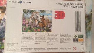 Puzzle 500 Piezas 3D Caballos y Flores