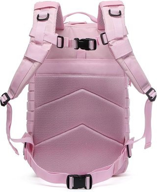 Mochila Táctica 50L Rosa + 2 Parches