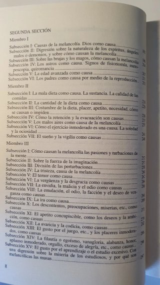 Anatomia de la melancolia. Rober Burton