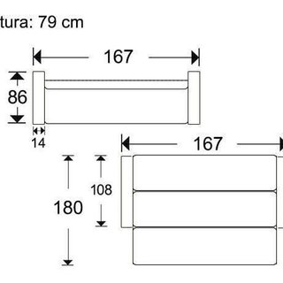 Sofa cama Izan 167cm tela