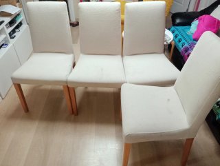 4 Sillas Bergmung Ikea Madera Blanca