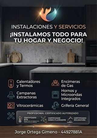 INSTALACIÓN DE APARATOS ELECTRODOMÉSTICOS