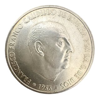 100 Pesetas 1966 ★19-68★ Franco – Plata – España