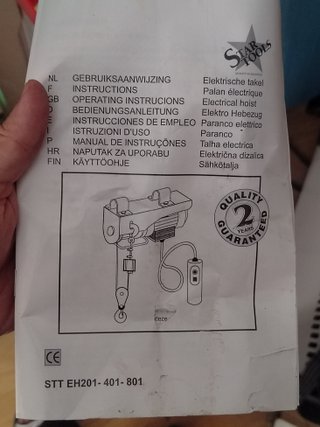Grúa pluma de taller eléctrica Star Tools STT EH40