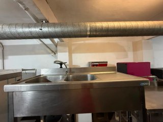 Fregadero industrial doble seno