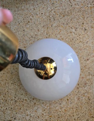Lámpara Techo Vintage Retro Oro Blanco Cristal