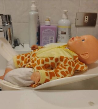 Sostegno per bagnetto neonato bianco