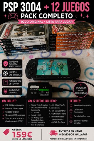 PSP 3004 + 12 Juegos Originales