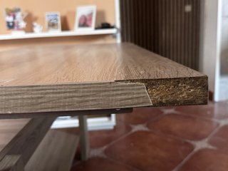 Mesa de centro elevable madera y metal
