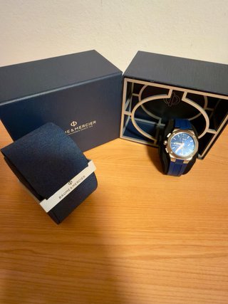 Reloj hombre Baume & Mercier Riviera azul/plateado