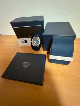 Reloj hombre Baume & Mercier Riviera azul/plateado