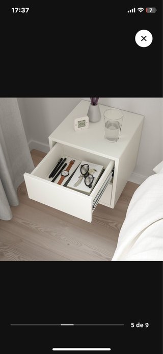 2 Mesitas de noche Eket Ikea (blancas)