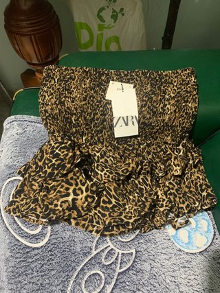 Falda Zara Talla L Estampado Animal