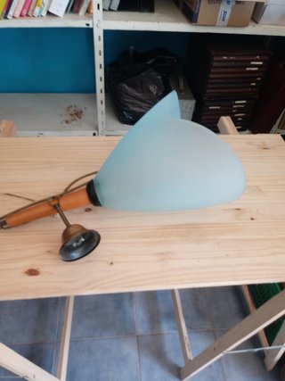 Lampadario classico vetro e legno