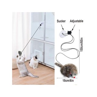 Juguete gato interactivo ratón colgante