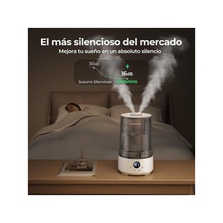 Homvana humidificador ultrasónico 3.6L gris