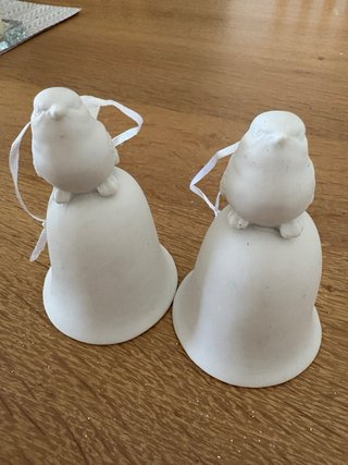 2 Adornos de Porcelana con Pájaros
