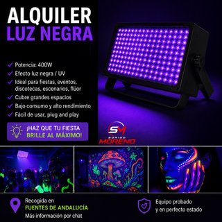Alquiler de luz negra/ultravioleta
