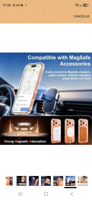 Funda Magnética iPhone 17 Pro MAX 6.9 Transparente