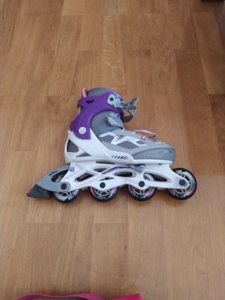 Patines en línea Oxelo morado y gris