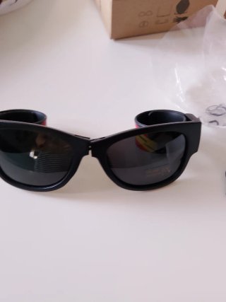 Gafas de sol SUNFOLD negras y amarillas, plegables
