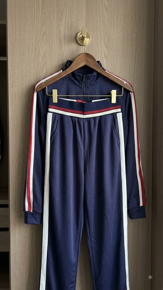 Set sportivo donna blu e bianco
