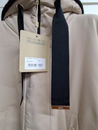 Cappotto Herno foderato pelliccia beige/nero