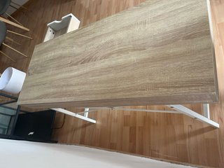 Mesa escritorio madera y metal