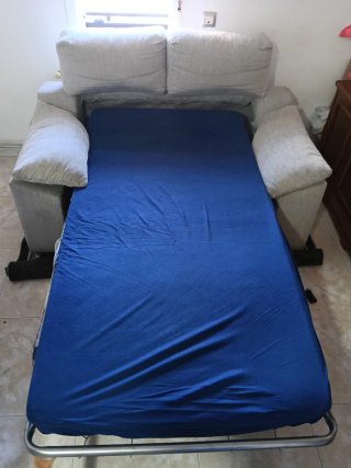 Sofá Cama Ikea Gris Tela