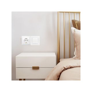 4 Interruptores empotrados blanco europeo 250V 10A