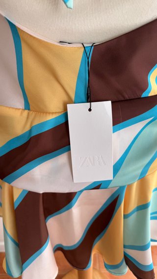 Vestido halter estampado multicolor