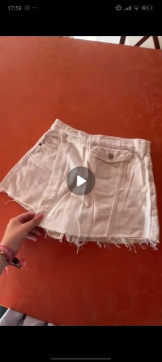Falda pantalón vaquera blanca