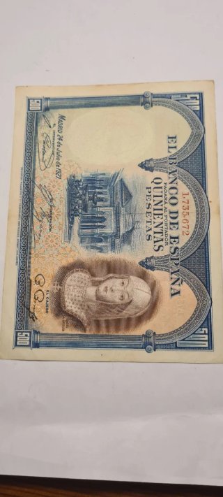 Billete 500 pesetas 1927 España