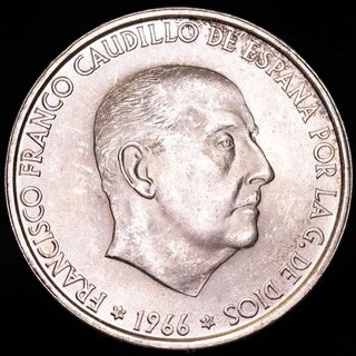 Moneda 100 Pesetas Francisco Franco 1966