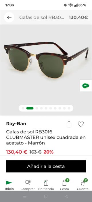 Gafas Ray-Ban Clubmaster Marrón y Dorado