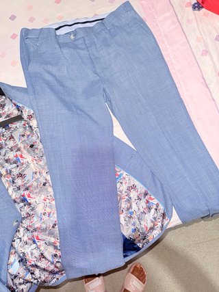 Traje de chaqueta azul hombre