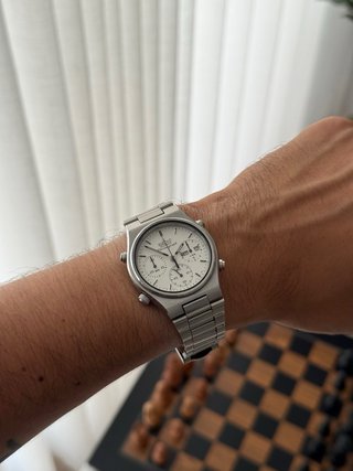Seiko 7a38-7090 Cronógrafo Cuarzo Vintage 36mm