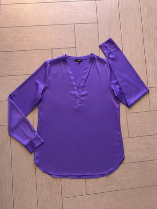 Blusa morada manga larga talla XL