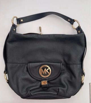Bolso Michael Kors Piel Negro y Dorado
