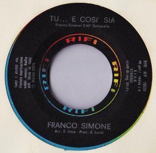Franco Simone Tu... E Così Sia 7" 45 Giri 1976
