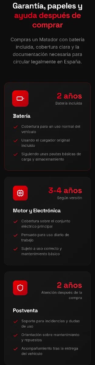 Motocarro Eléctrico Matador ITV+ Homologación