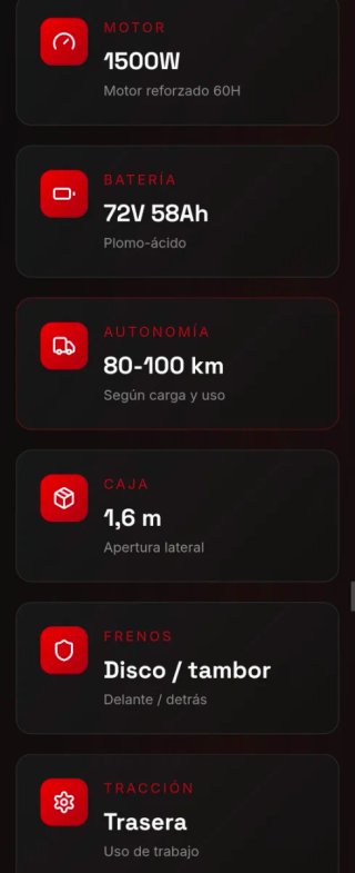 Motocarro Eléctrico Matador ITV+ Homologación