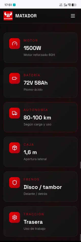 Motocarro Eléctrico Matador ITV+ Homologación