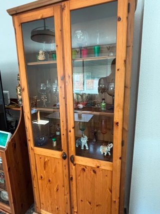 Mueble Comedor Madera con Cristal