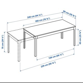 Mesa extensible IKEA EKEDALEN +  4 sillas