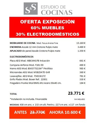 MUEBLES DE COCINA CON PENÍNSULA. NUEVOS